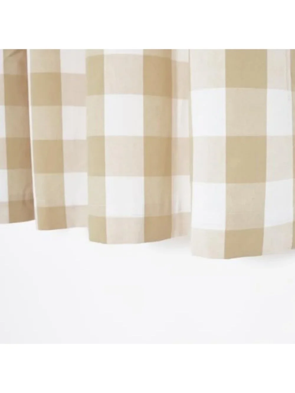 Buffalo Check Kitchen Curtains 36” Plaid Gingham Rod Pocket Farmhouse 2 Panels